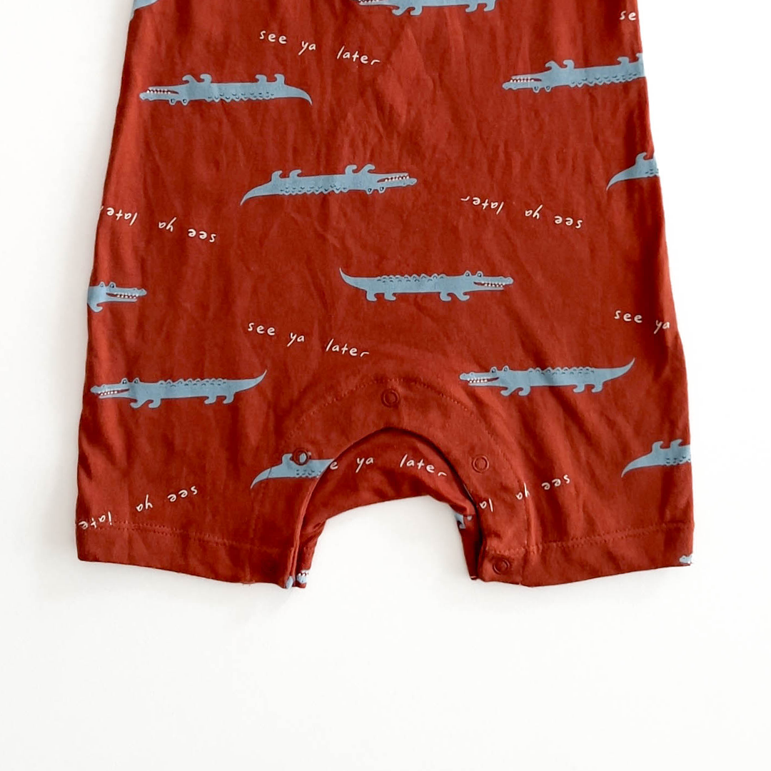 BROWN SLEEVLESS BOYS JUMPSUIT