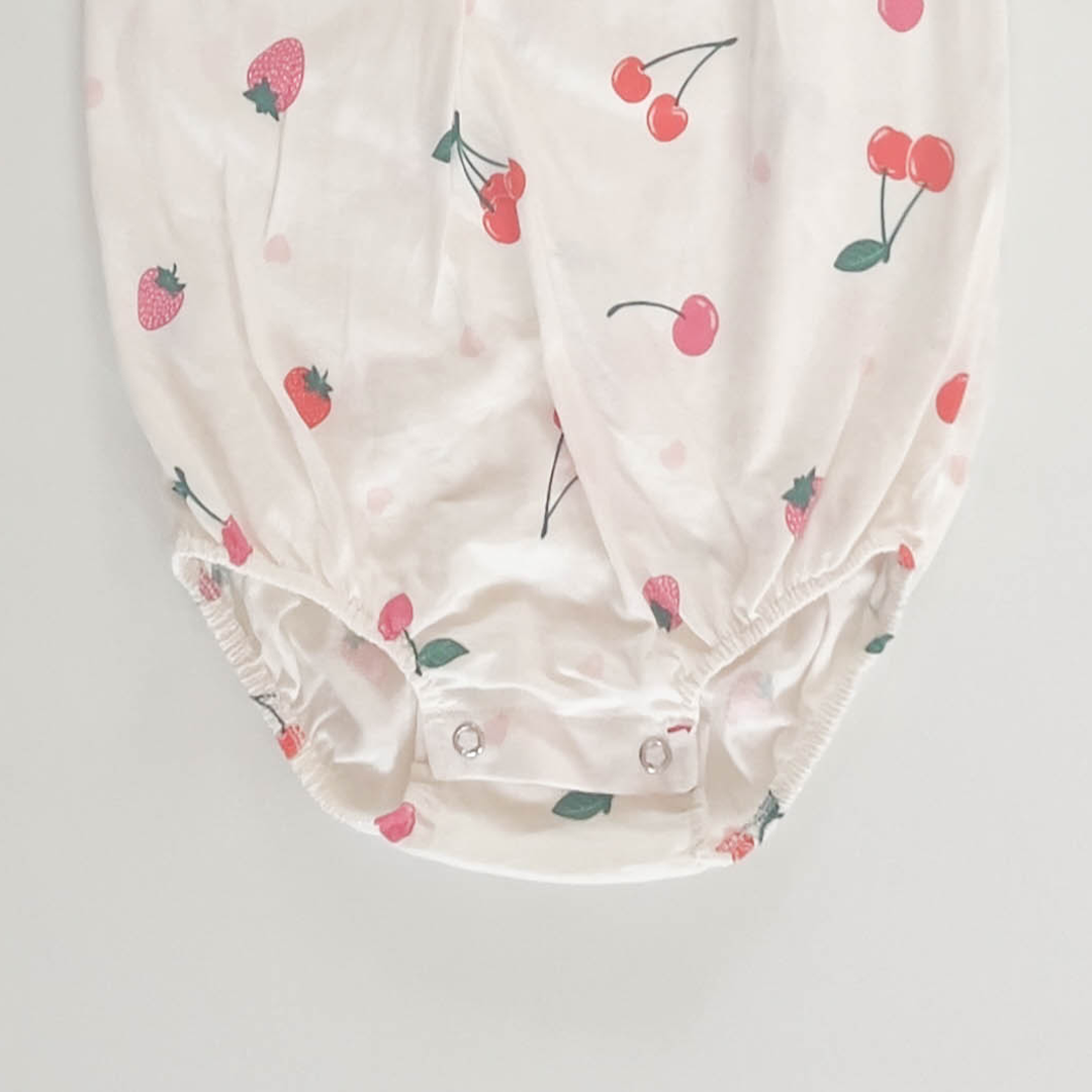 CHERRY PATTERNED ONESIE