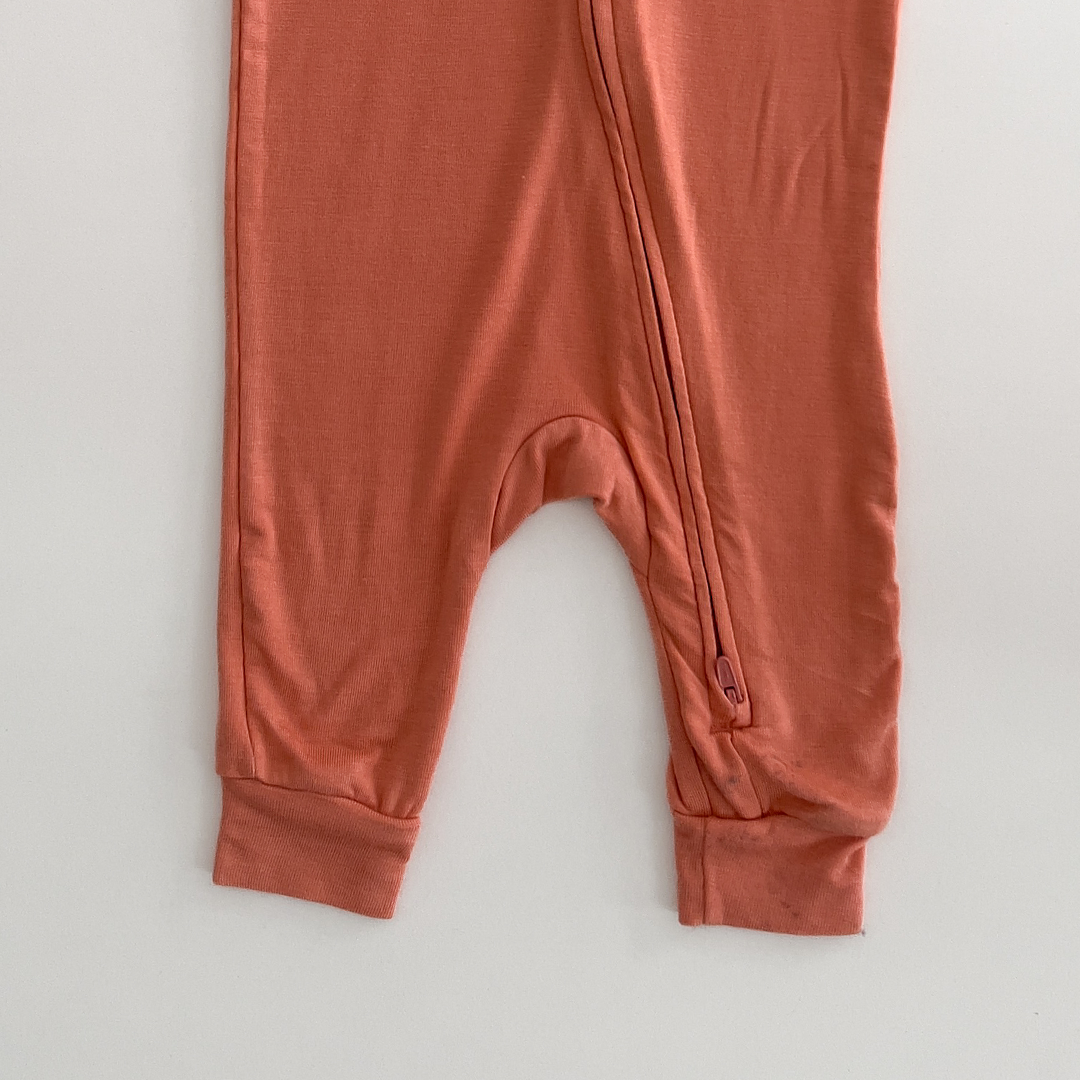 BURNT ORANGE PLAIN ROMPER