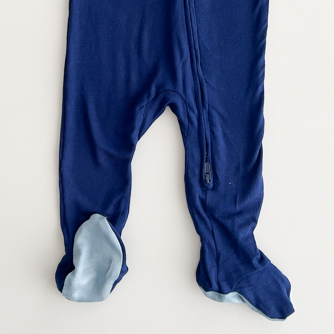 BLUE PLAIN SLEEPSUIT