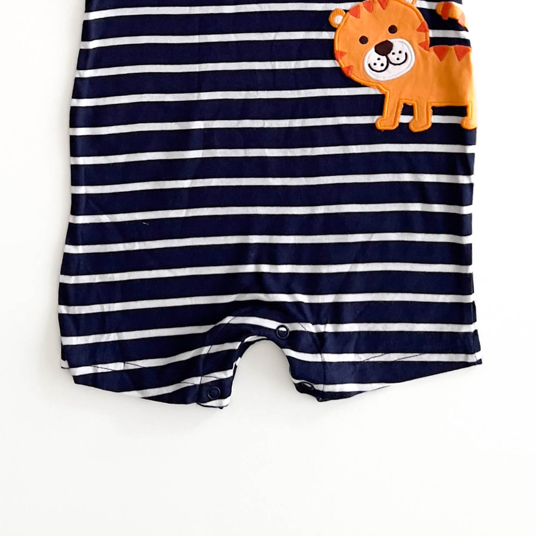 CARTER'S NAVY BLUE STRIPED COLLAR NECK JUMPSUIT