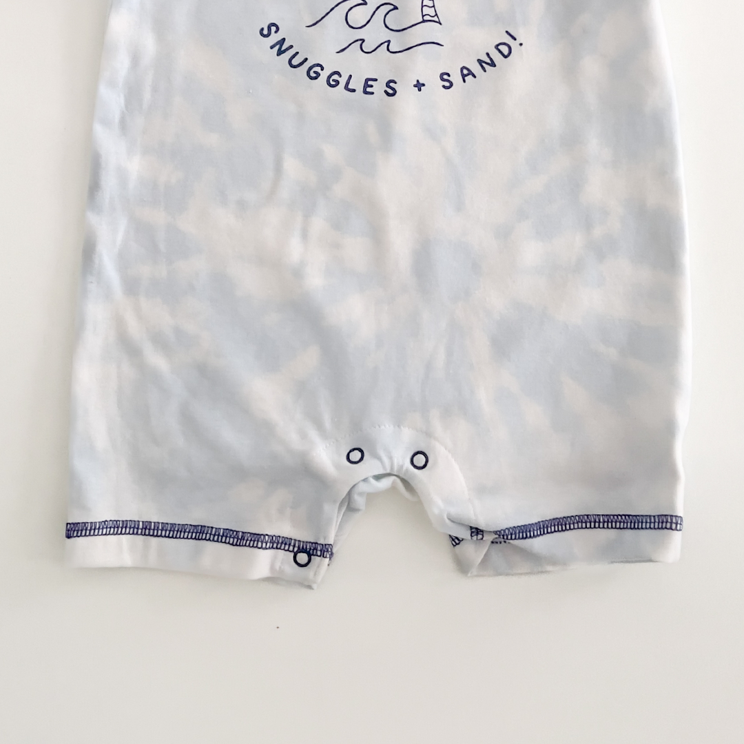 BLUE AND WHITE DYE JUMPSUIT