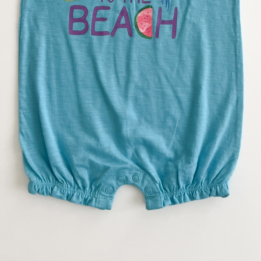 BLUE BEACH PRINT JUMPSUIT