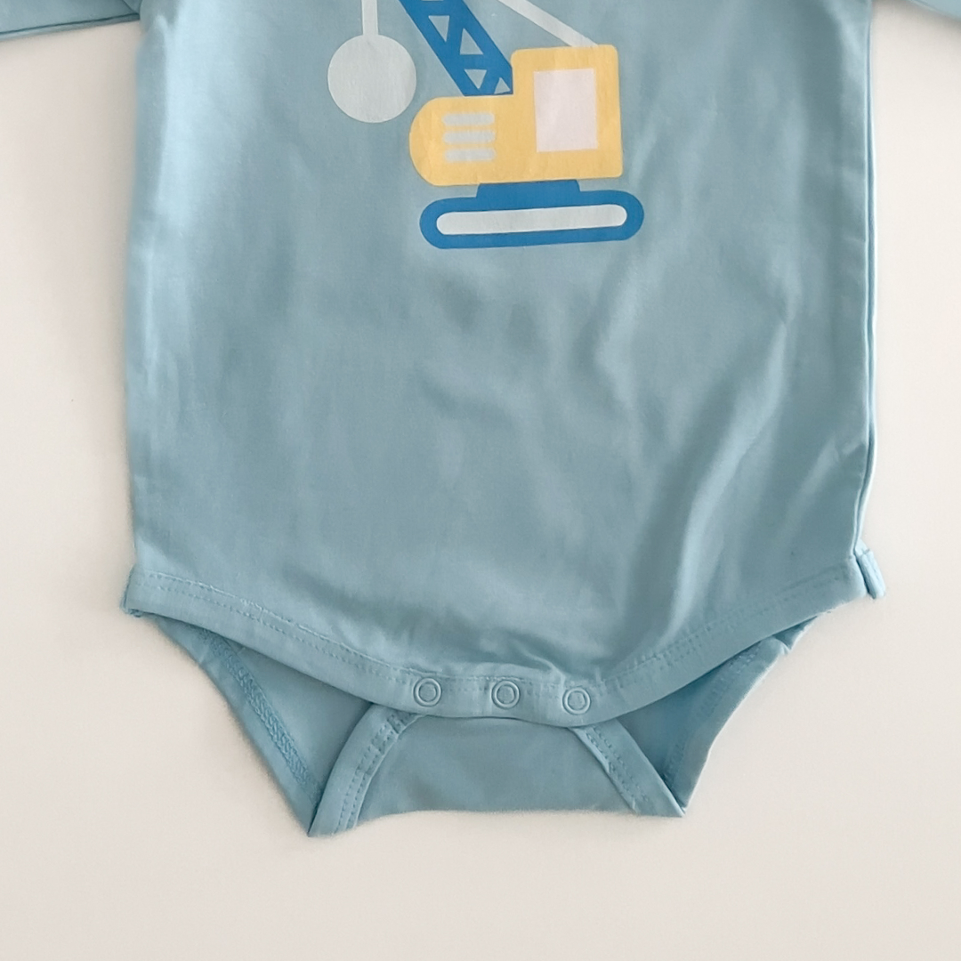 BOYS BLUE PRINT ONESIE