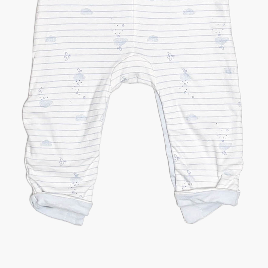 BLUE AND WHITE STRIPED DUNGAREE
