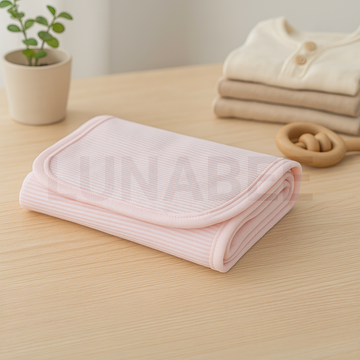 BABY PINK STRIPED BURP CLOTH