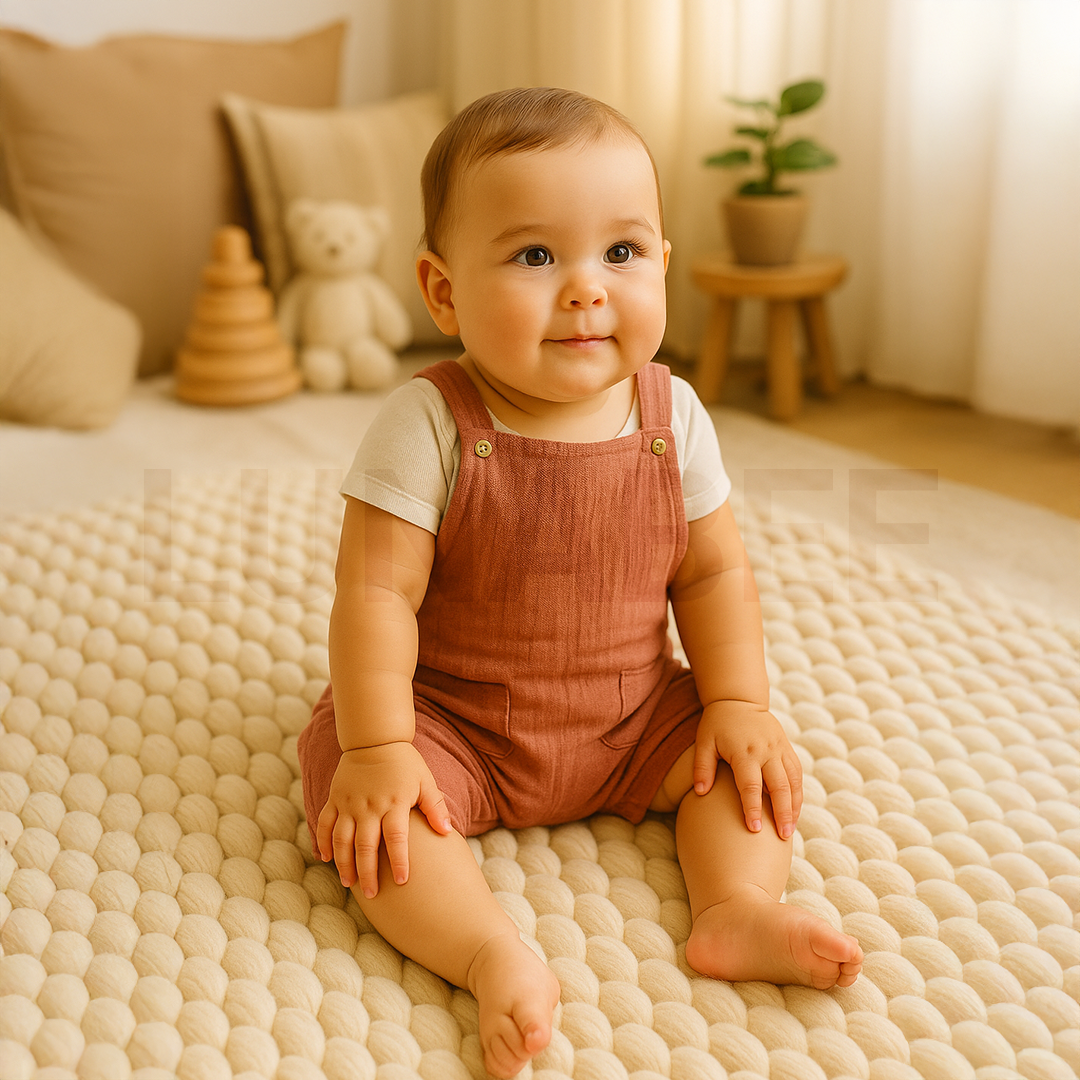 CHESTNUT KNITTED DUNGAREE