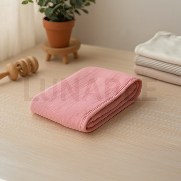 DUSTY PINK MUSLIN BURP CLOTH