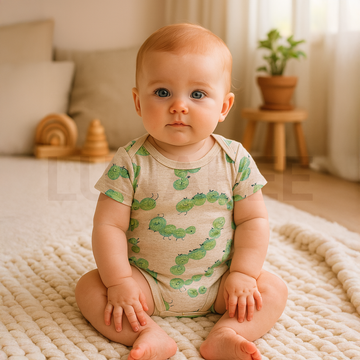BEIGE CATERPILLER ONESIE
