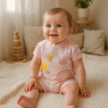 BABY PINK PRINTED JUMPSUIT