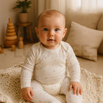 WHITE GREY STAR PRINTED ROMPER