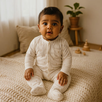 OFF WHITE FLORAL SLEEPSUIT