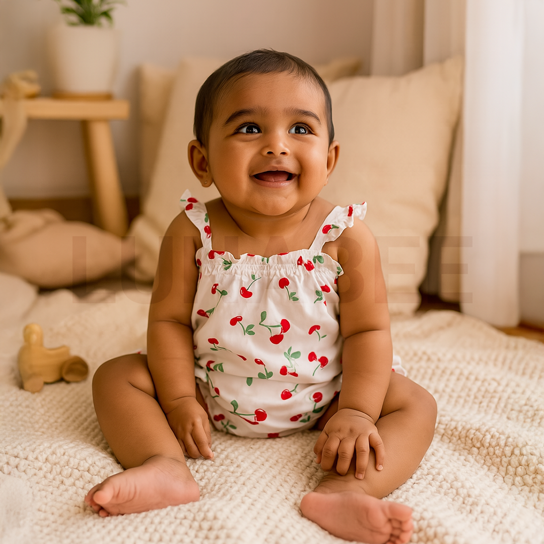 CHERRY PATTERNED JUMPSUIT