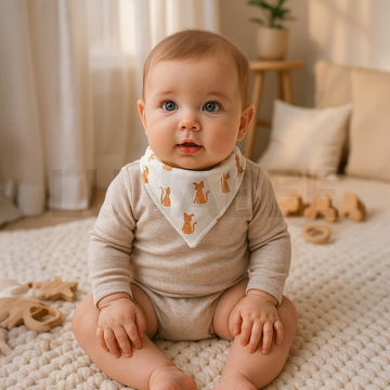 ANIMAL PRINTED BANDANA BIBS