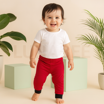 RED COTTON PANTS