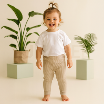 OFF WHITE RIBBED COTTON PANTS