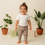 BEIGE CREAM RIBBED COTTON PANTS