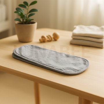 GREY MUSLIN COTTON BURP CLOTH