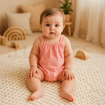 PINK PLAIN FANCY ONESIE