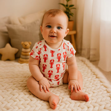 RED LOBSTER PRINTED ONESIE