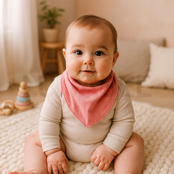 PINK PLAIN BANDANA BIBS