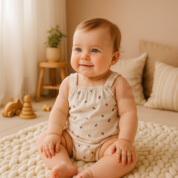 LADYBUG PATTERNED FANCY ONESIE