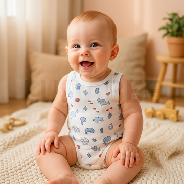 SEA PRINTED ONESIE