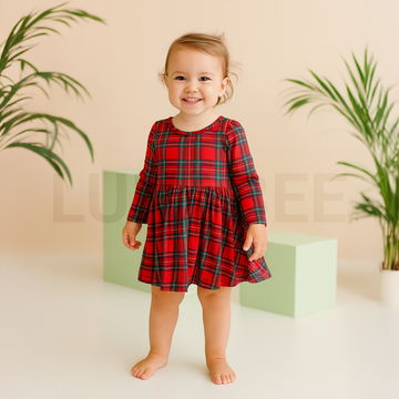 RED AND GREEN CHECK FROCK