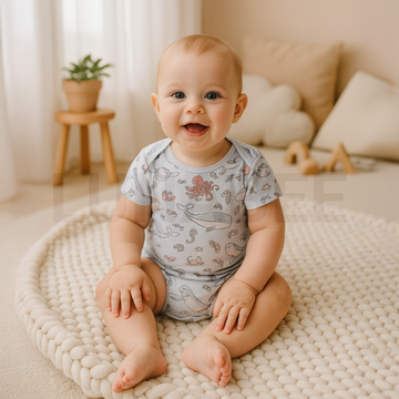 OCEAN PATTERNED ONESIE