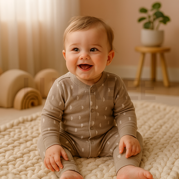 BEIGE PATTERNED ROMPER