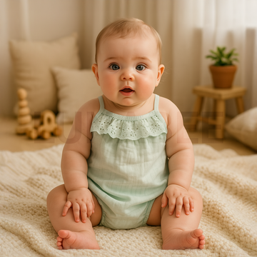 MINT GREEN MUSLIN JUMPSUIT