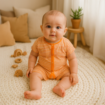 ORANGE STRIPED JUMPSUIT