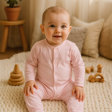 PINK BITTON PLAIN ROMPER