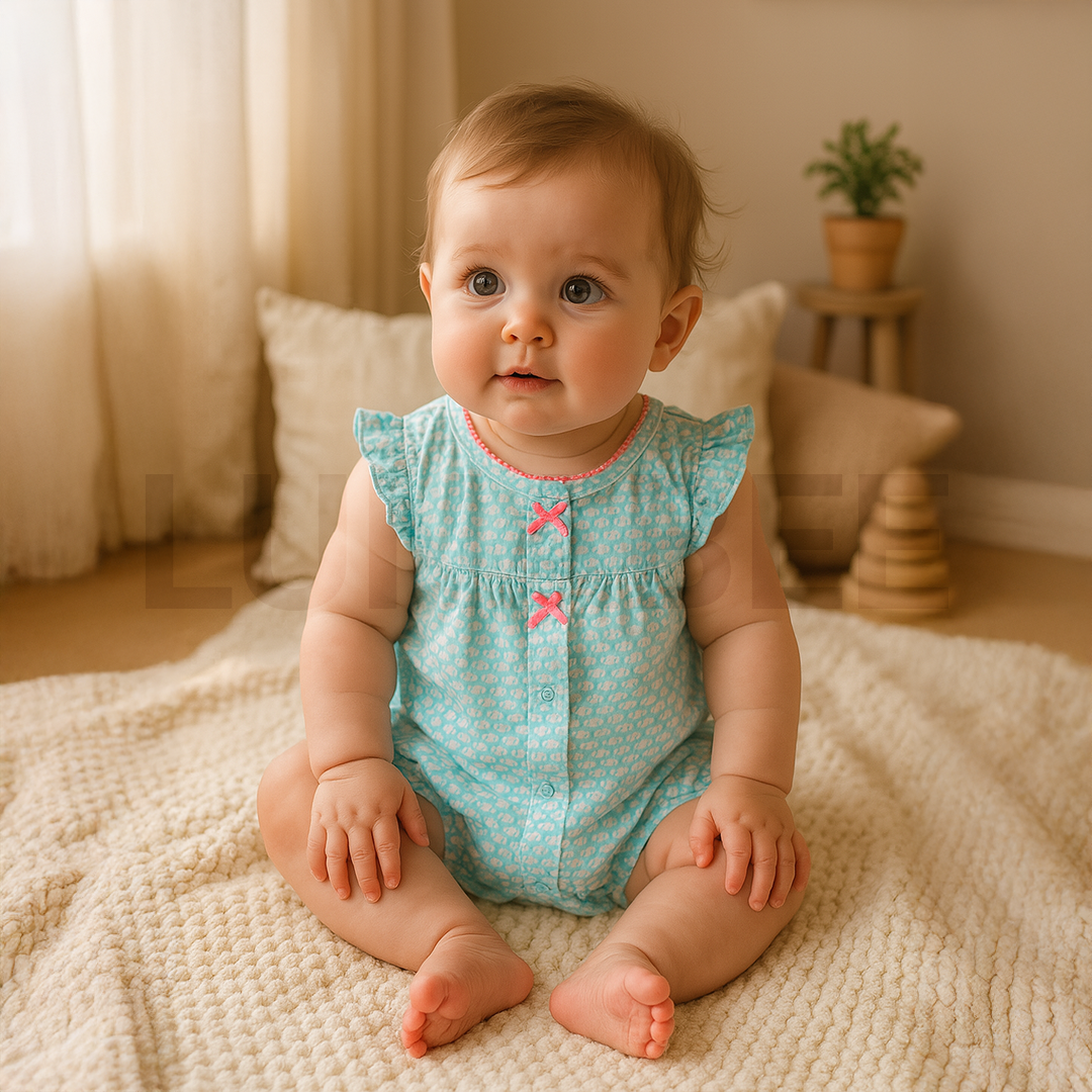BLUE PRINTED FANCY JUMPSUIT