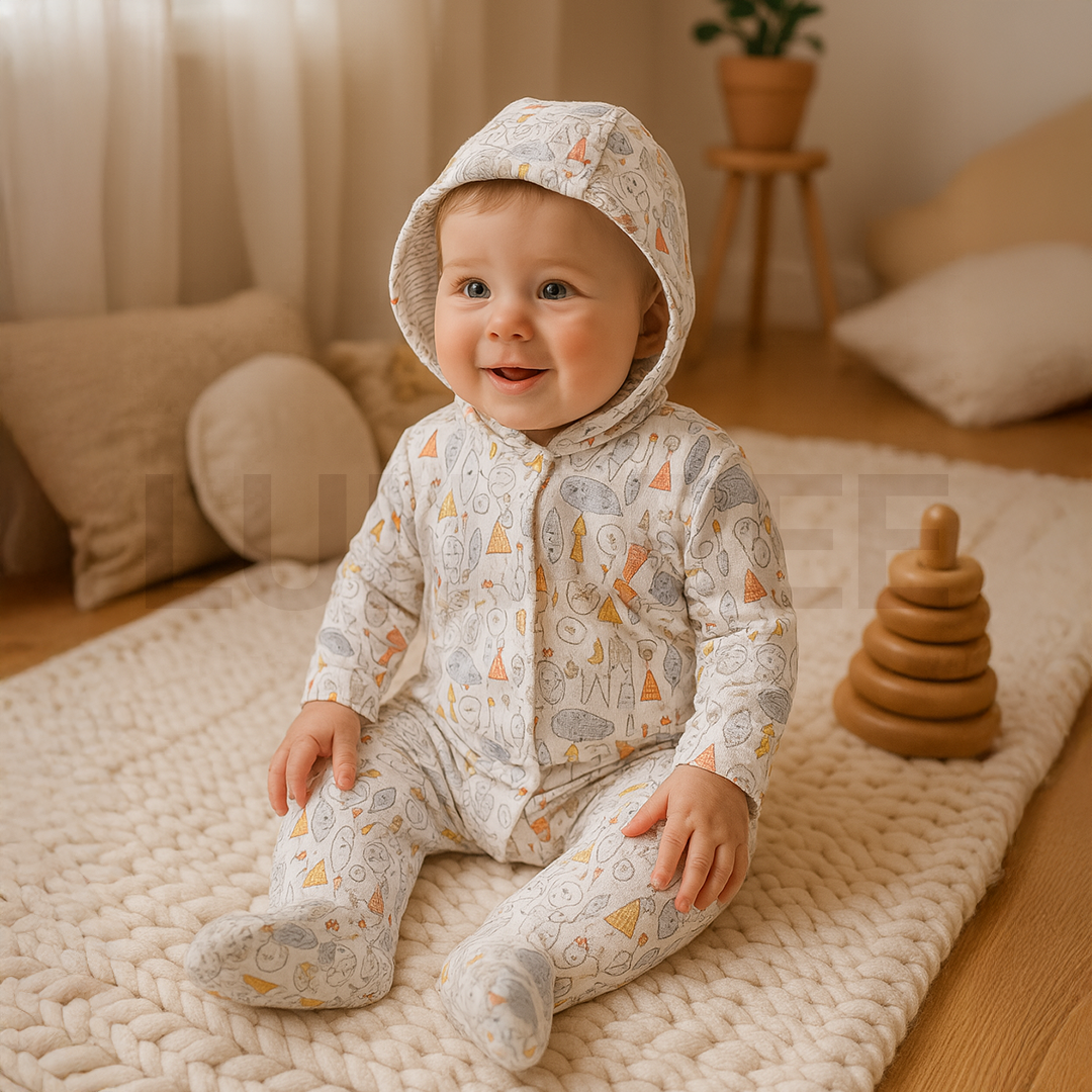 AUTUM PRINTED TOG SLEEPSUIT