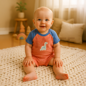 RED AND BLUE DINO JUMPSUIT