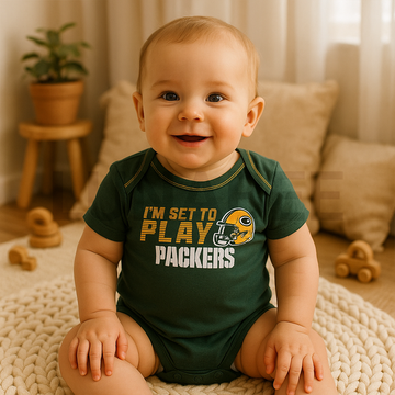 GREEN PRINTED ONESIE