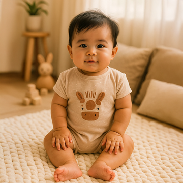 BEIGE 3D COW JUMPSUIT
