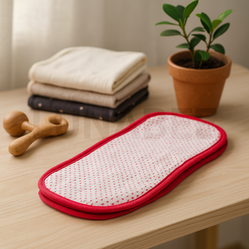 RED FLORAL PRINTED BURP CLOTH