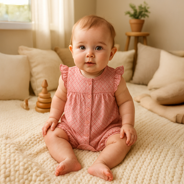 LIGHT PINK FLORAL PATTERNED JUMPSUIT