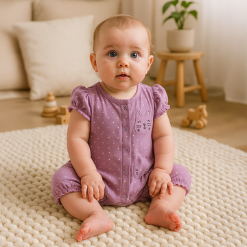 PURPLE DOTTED JUMPSUIT