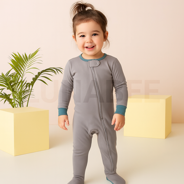 GREY SLIM FIT SLEEPSUIT