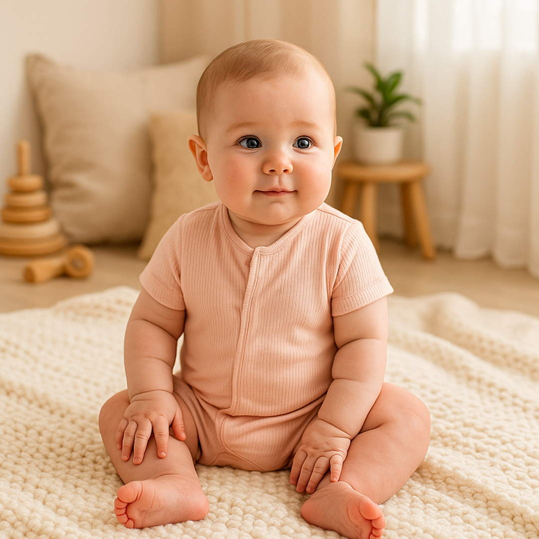 MELON ZIPPER RIBBED JUMPSUIT