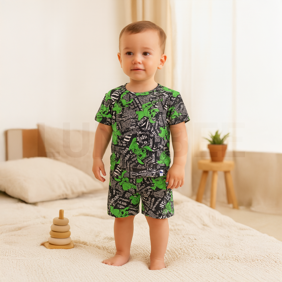 2-3 years Green print co ord set
