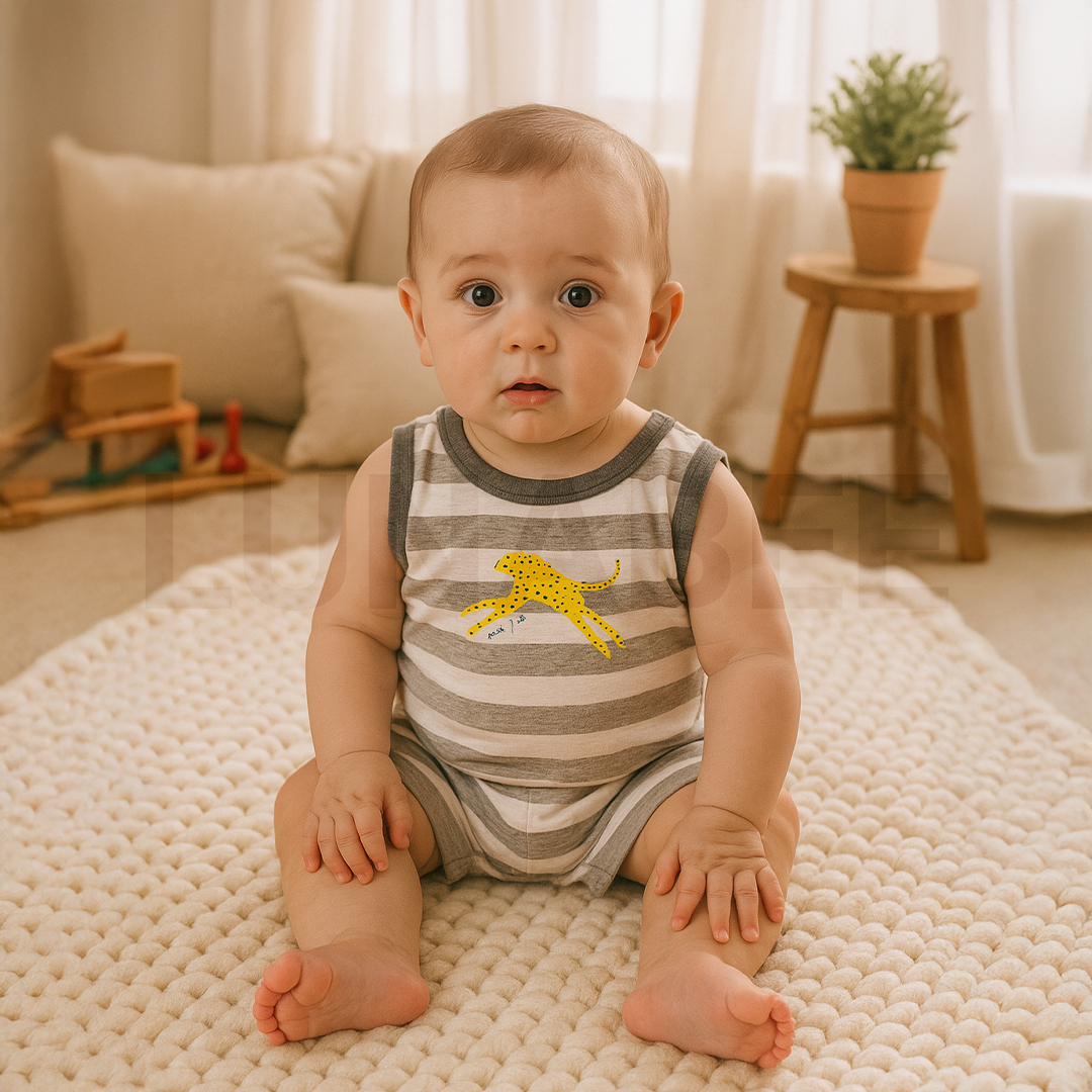 GREY STRIPED JUMPSUIT