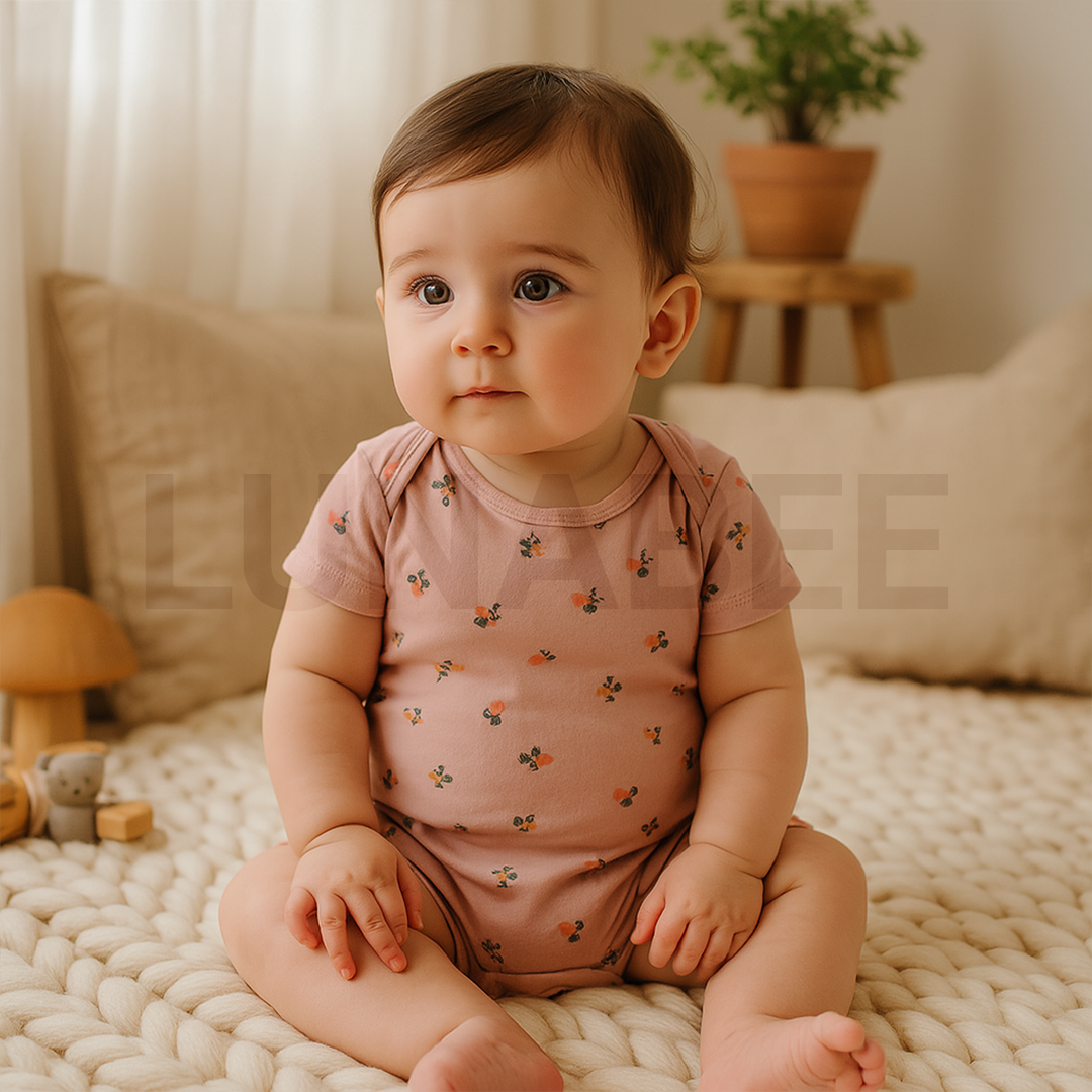 DUSTY PINK FLORAL PATTERNED JUMPSUIT