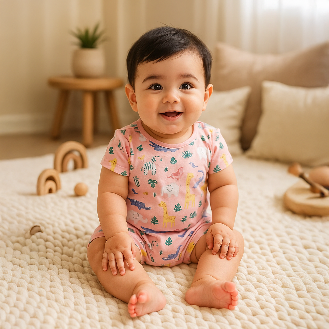 PINK PRINTED JUMPSUIT
