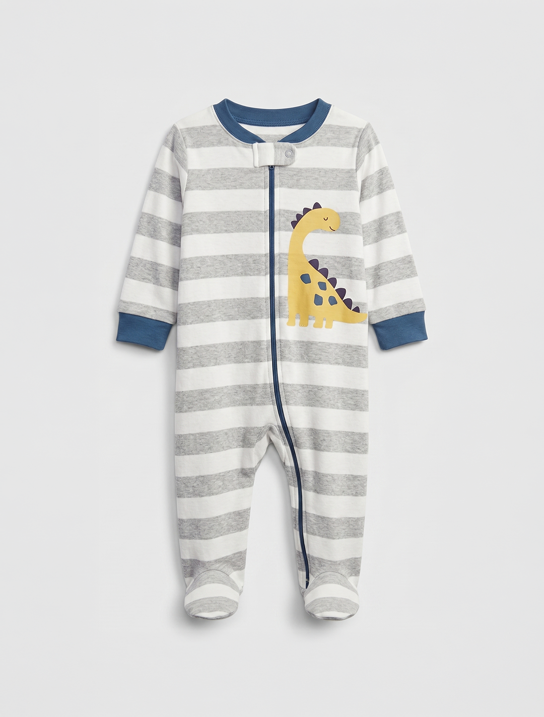 STRIPED ZIPPER SLEEPSUIT