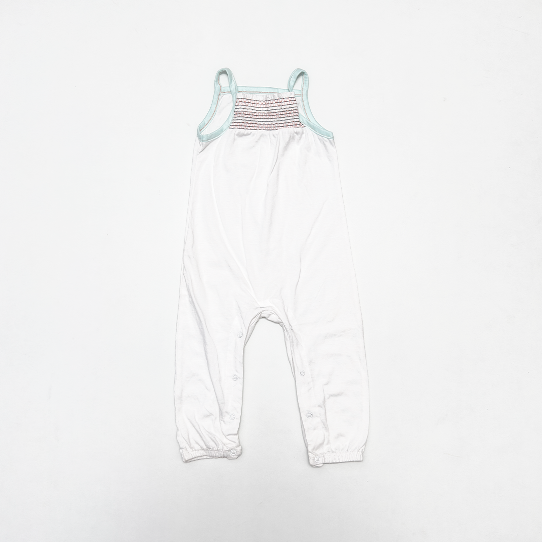 WHITE SLEEVELESS ROMPER