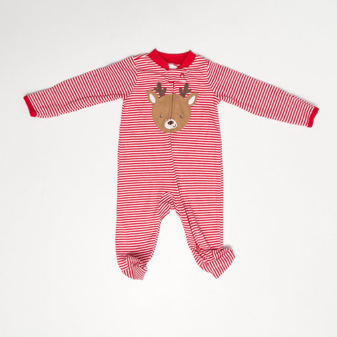PREMIUM RED STRIPPED BEER SLEEPSUIT